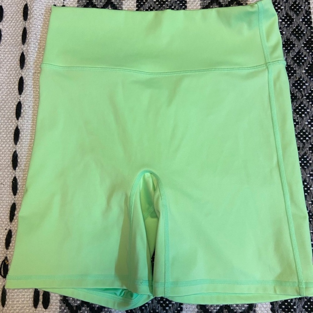 Fabletics Light Green Bike Shorts